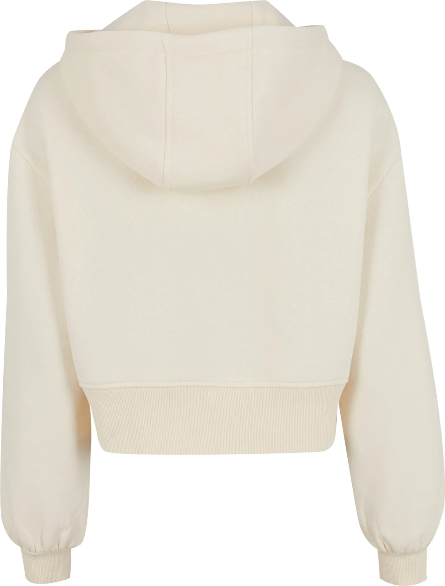 Build Your Brand Ladies Short Oversized Zip Jacket