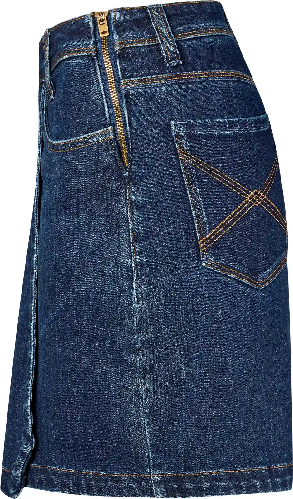 hakro-732-damen-5-pocket-jeansskort-x-stretch-eco-indigo-2 HAKRO Damen 5-Pocket-Jeansskort X-Stretch 732 ECO