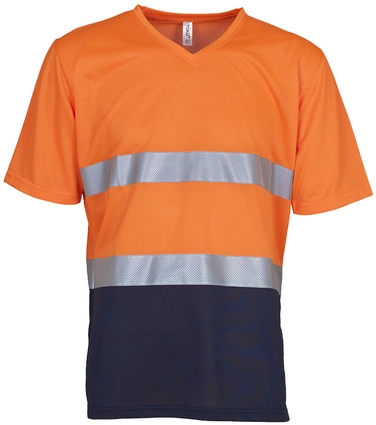 YOKO Hi Vis Top Cool Super Light V-Neck T-Shirt