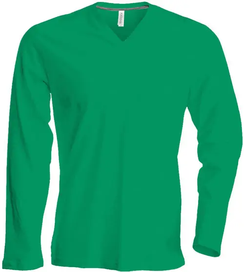 Kariban Herren V-Neck T-Shirt langarm