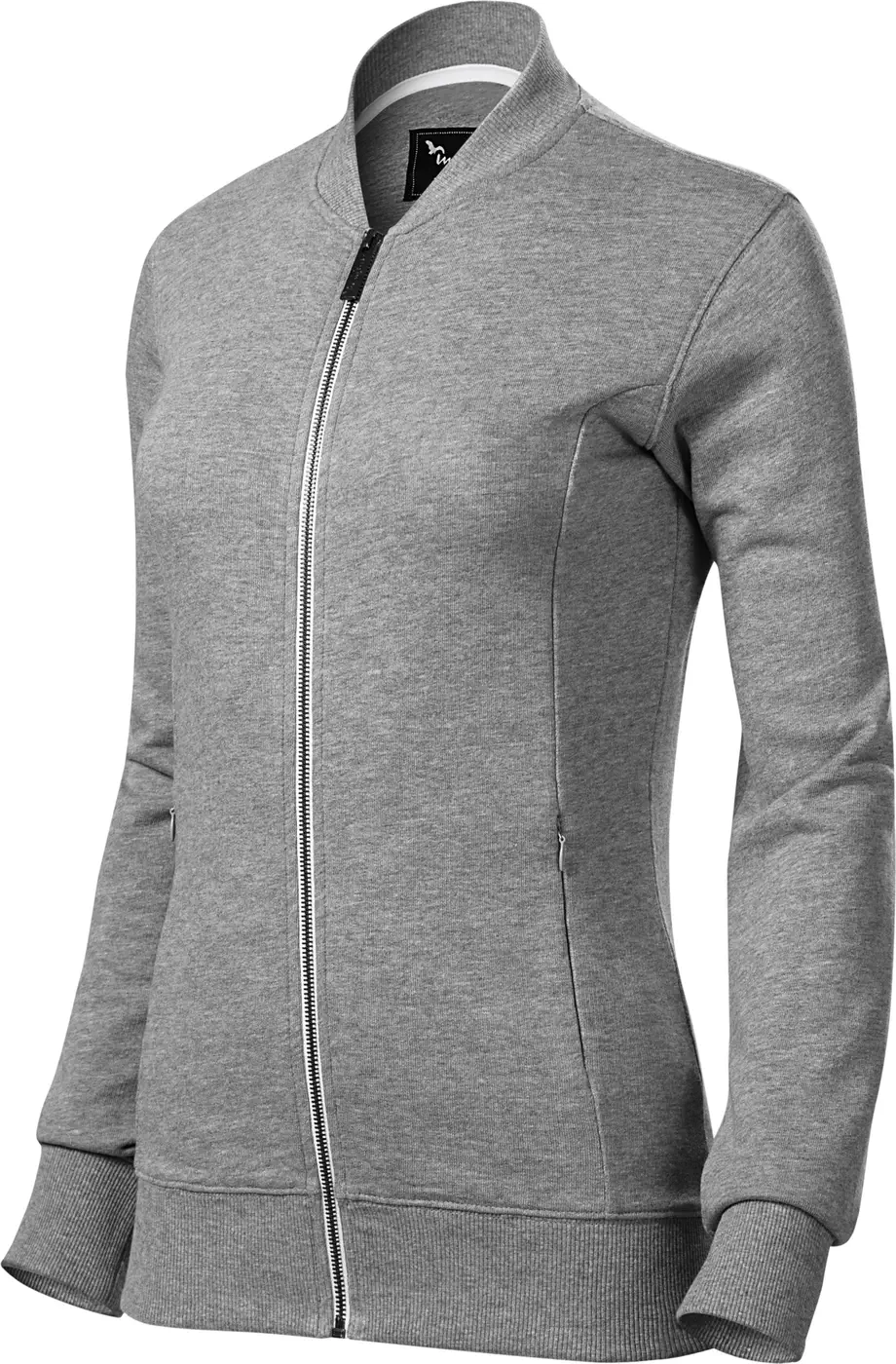 malfini-454-sweatshirt-damen-bomber-dunkelgraumeliert-left-3 MALFINI Sweatshirt Damen Bomber 454