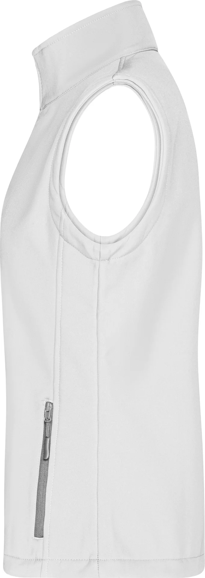 jn1127-ladies-promo-softshell-vest-white-white-left-4 James & Nicholson Ladies Promo Softshell Vest