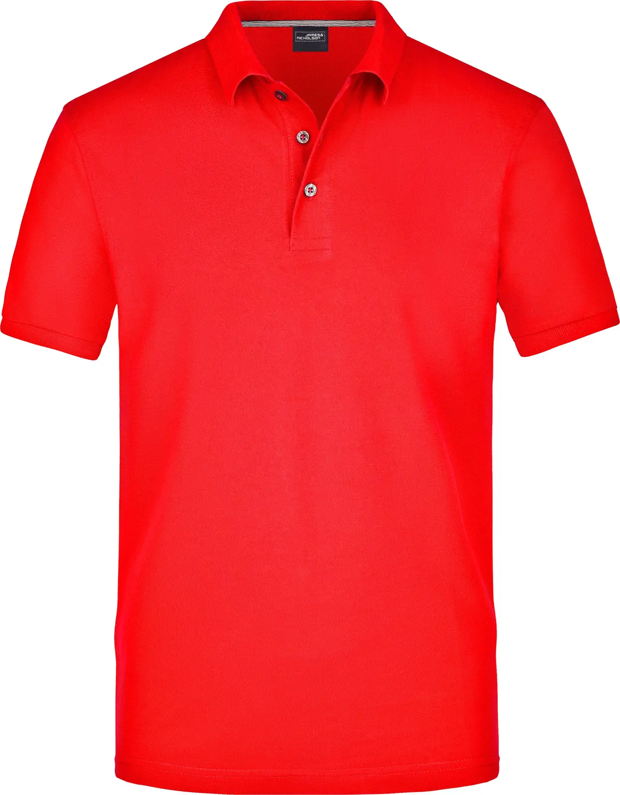 jn708-mens-pima-poloshirt-lightred-front-3 James & Nicholson Men's Pima Polo
