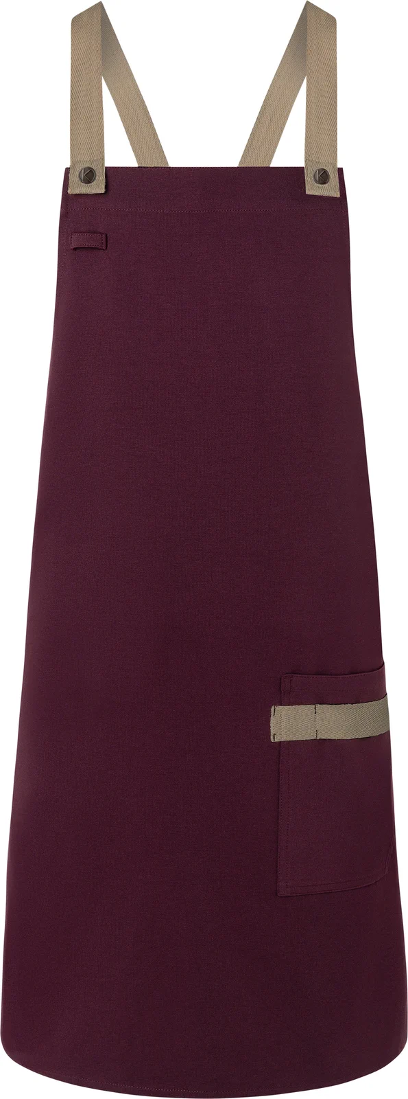 KARLOWSKY Latzschürze Urban-Look mit Kreuzbändern und Tasche