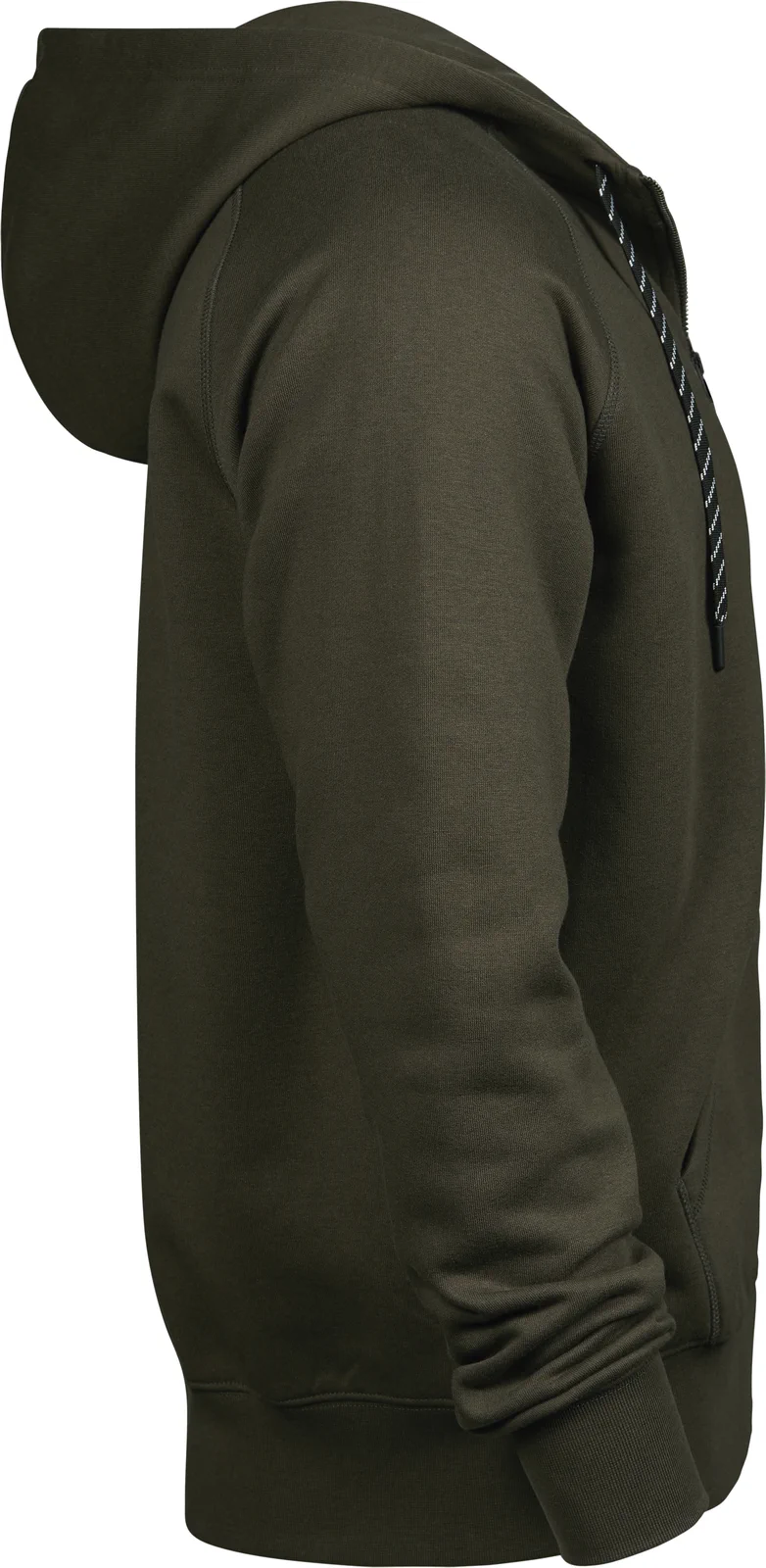 tee-jays-5435-mens-fashion-full-zip-hood-darkolive-right-4 Tee Jays Men's Fashion Full Zip Hood
