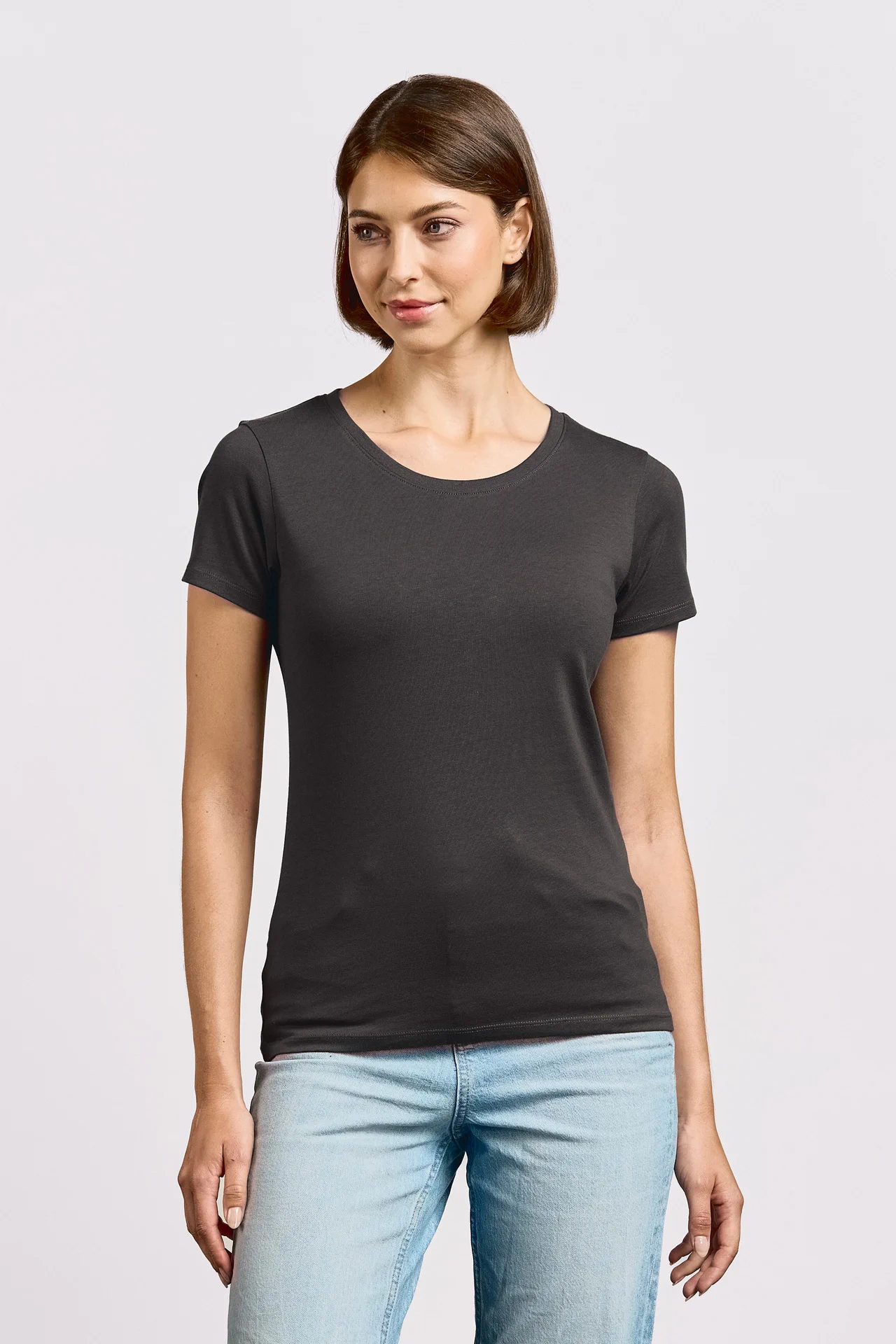 promodoro-3095-womens-premium-t-shirt-organic-charcoal-model-0 Promodoro Women´s Premium-T Organic
