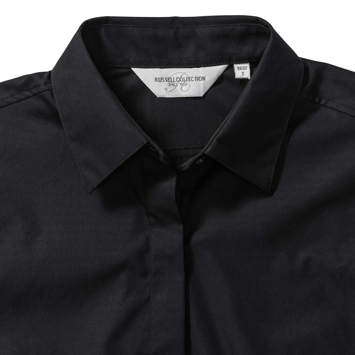 russell-r960f-ladies-ls-ultimate-stretch-shirt-black-detail-6 Russell Ladies Long Sleeve Ultimate Stretch Shirt