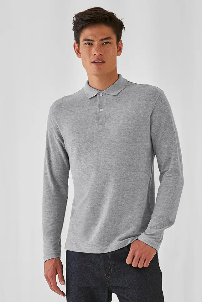 B&C Long Sleeve Polo ID.001 Men's