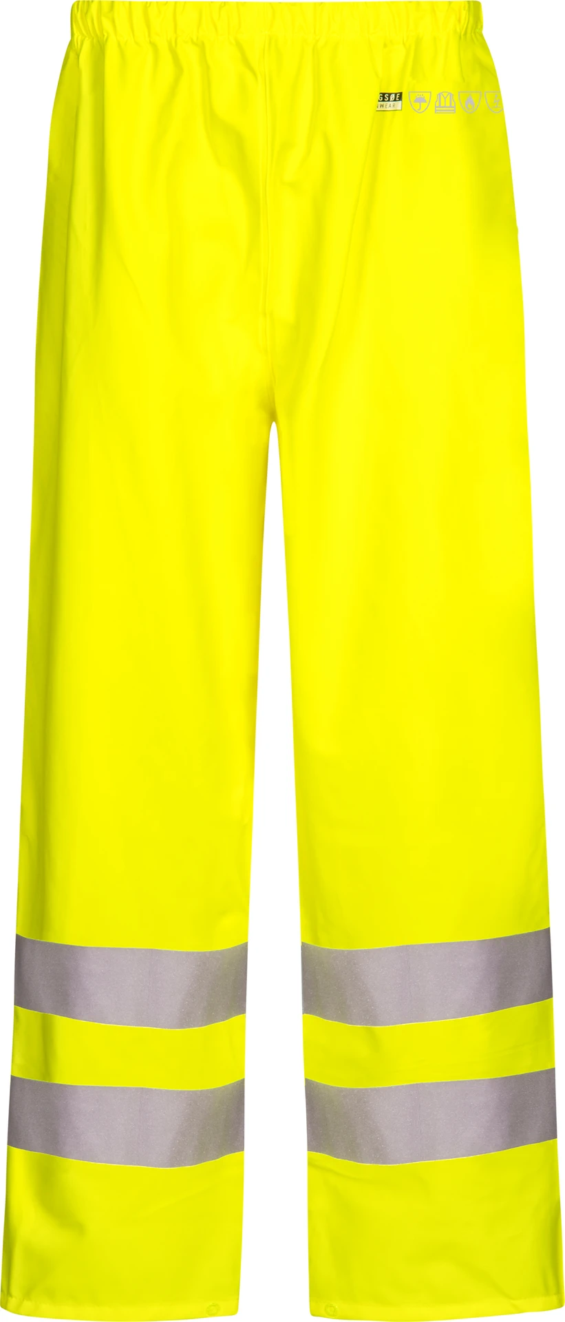 lyngsoe-fr-lr52-flammhemmende-hi-vis-regenhose-leuchtgelb-front-1 Lyngsøe FR-LR52 Flammhemmende Hi-Vis Regenhose