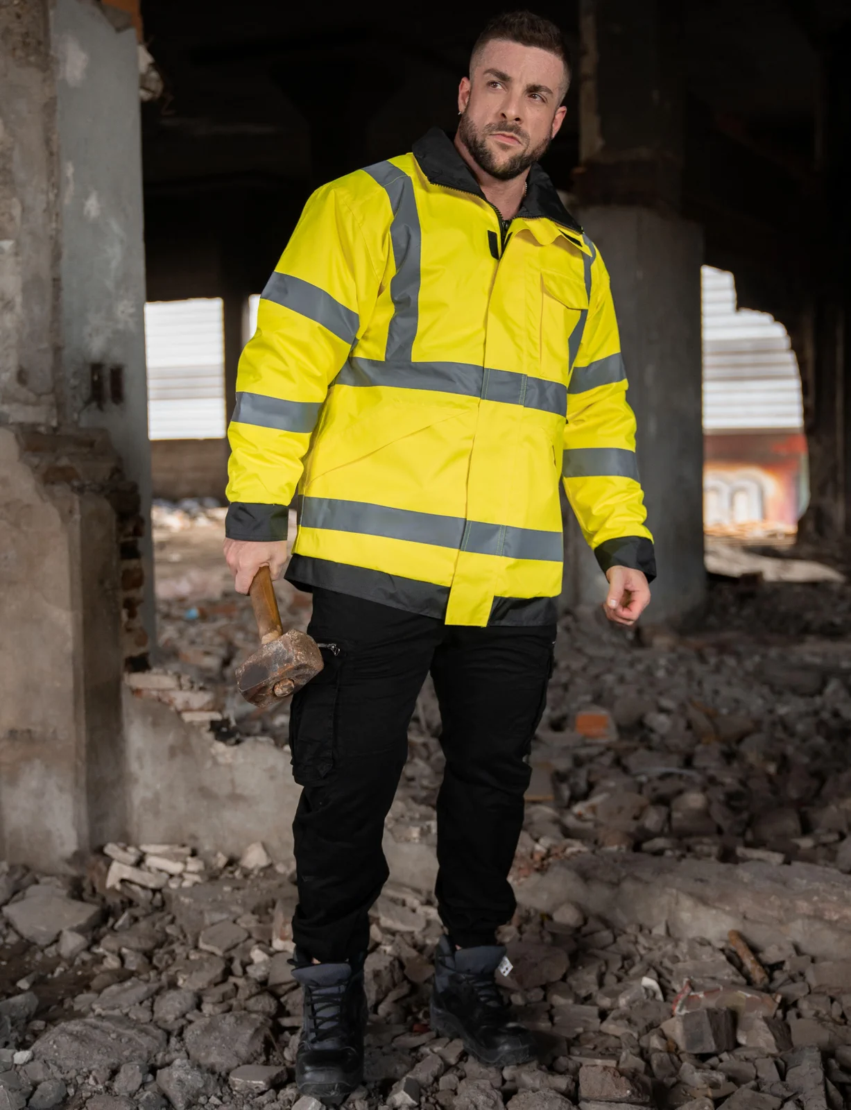 korntex-kxrj-premium-hi-vis-rain-jacket-tampere-signalyellow-model-2 Korntex Premium Hi-Vis Rain-Jacket Tampere