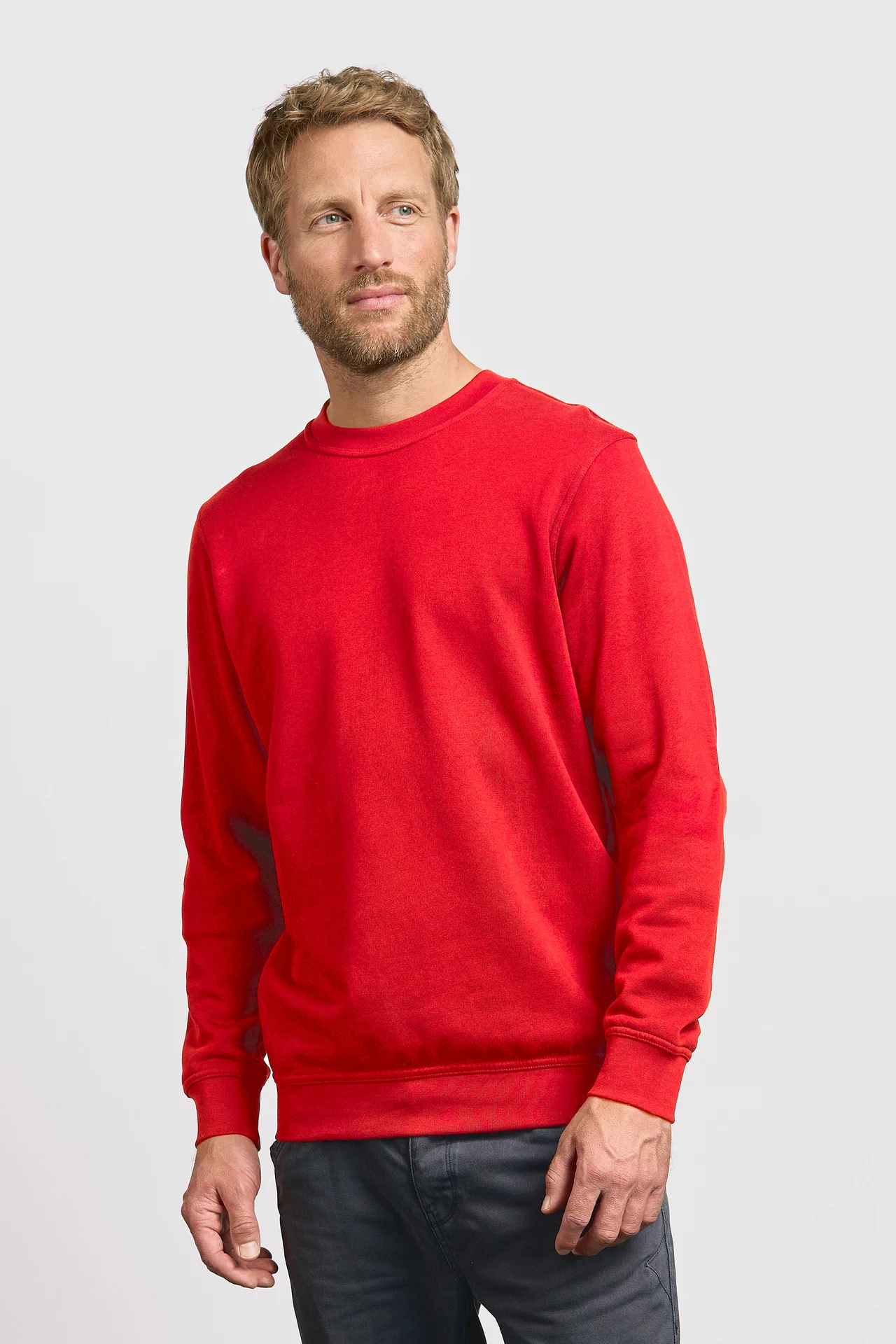 promodoro-2199-mens-new-sweater-firered-model-0 Promodoro Men's Sweater 80/20