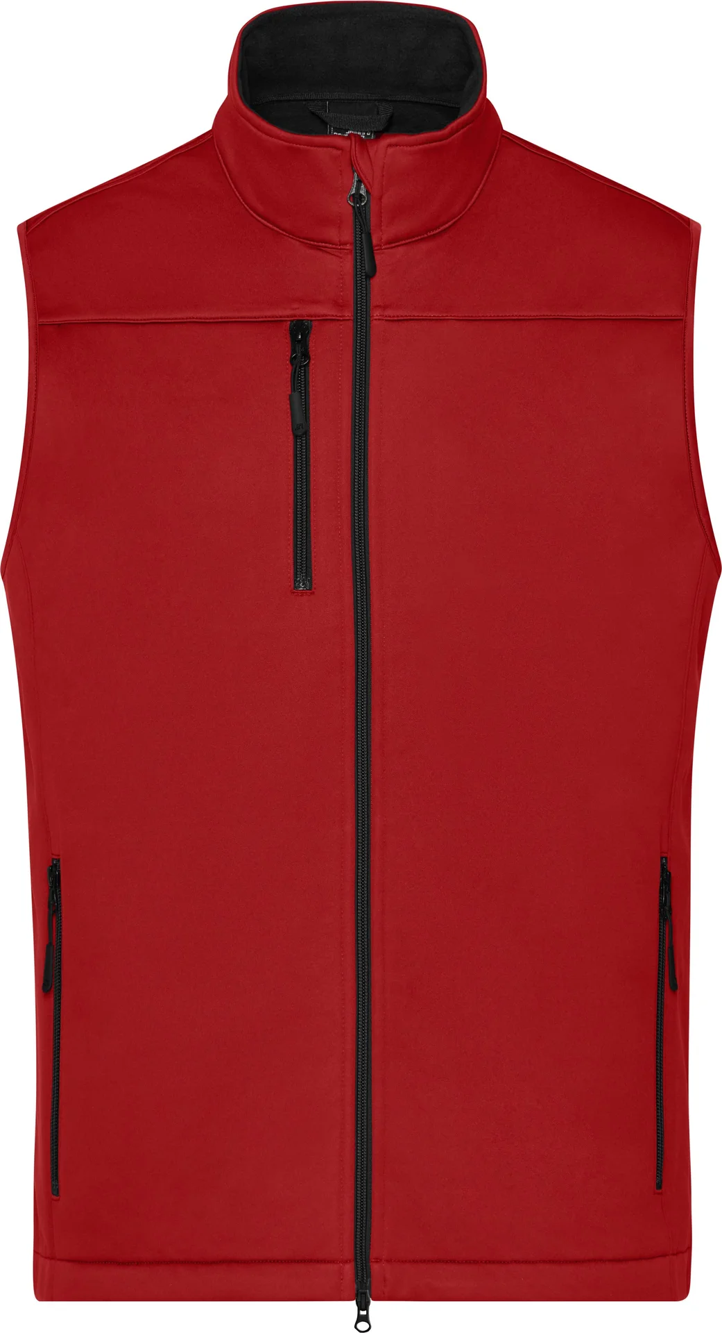 jn1170-mens-softshell-vest-red-front-3 James & Nicholson Men's Softshell Vest