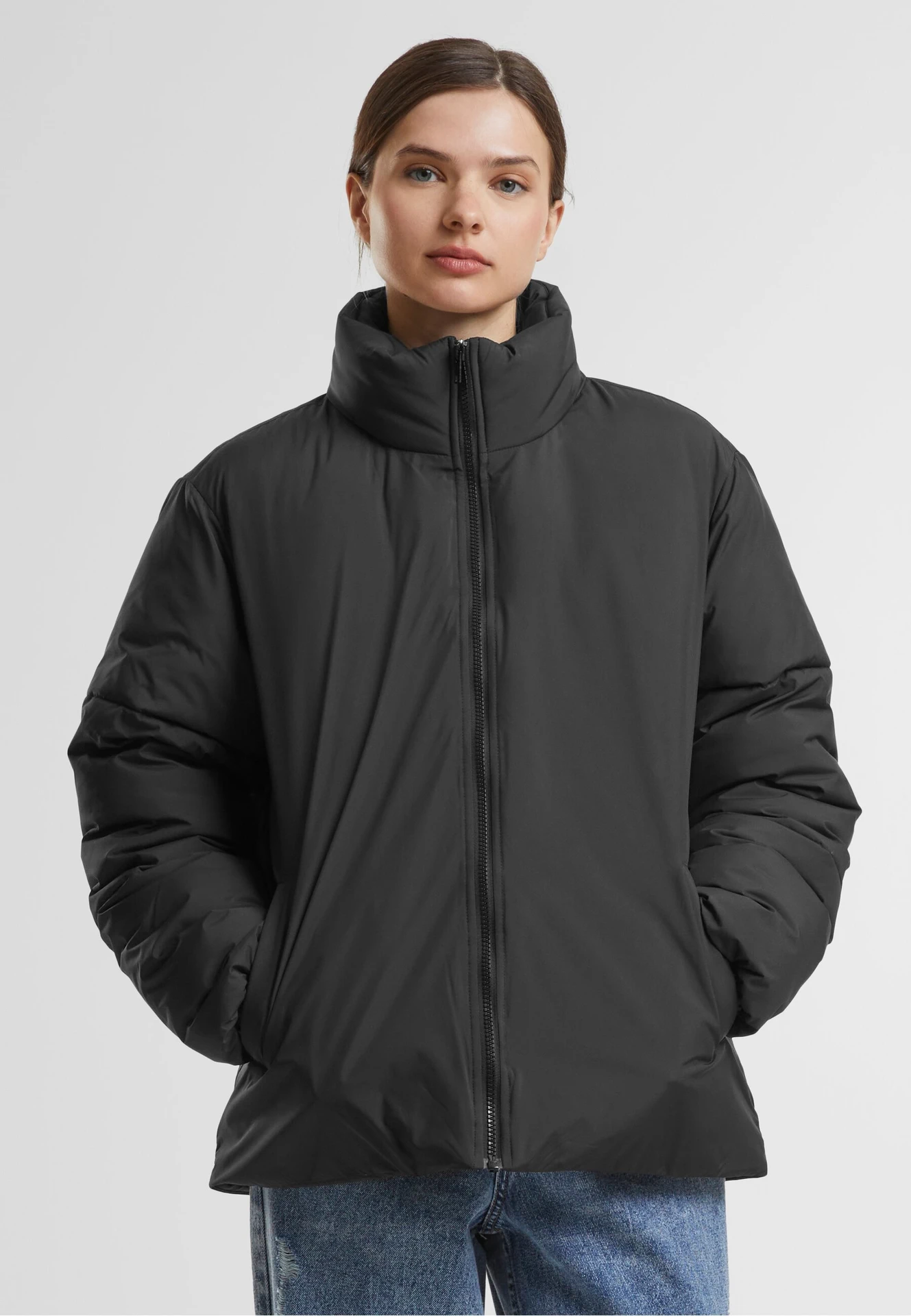 Build Your Brand Ladies Loose Puffer Jacket