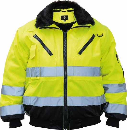korntex-kxpj-robust-4-in-1-workwear-pilot-jacket-oslo-signalyellow-black-front-4 Korntex Robust 4-in-1 Hi-Vis Pilot Jacket Oslo