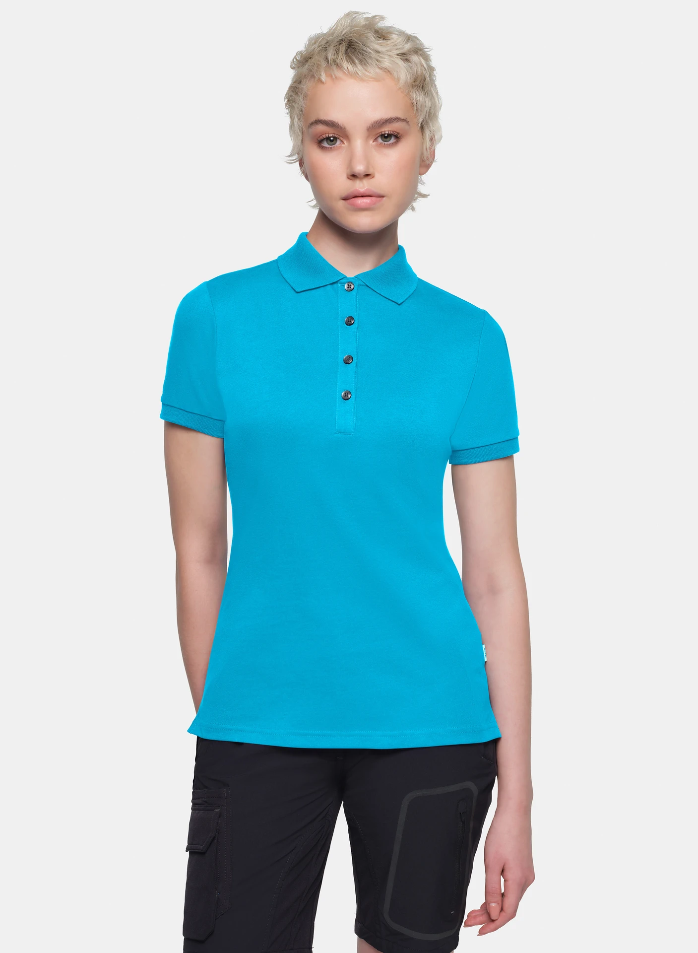 hakro-214-cotton-tec-damen-poloshirt-smaragd-model-0 HAKRO Women-Poloshirt 214 Cotton-Tec