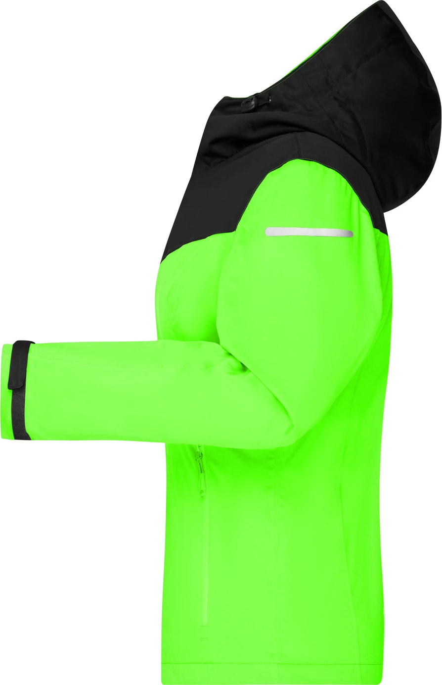 jn1179-ladies-allweather-jacket-brightgreen-black-left-4 James & Nicholson Ladies´ Allweather Jacket