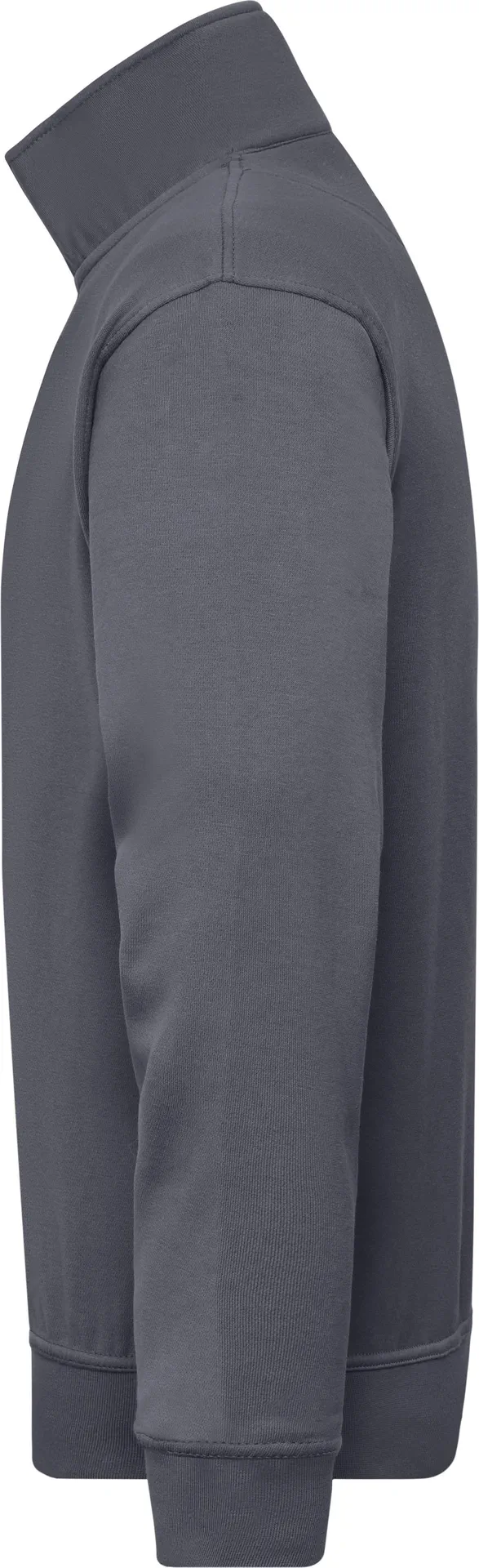 jn831-workwear-half-zip-sweatshirt-carbon-left-4 James & Nicholson Workwear Half Zip Sweat