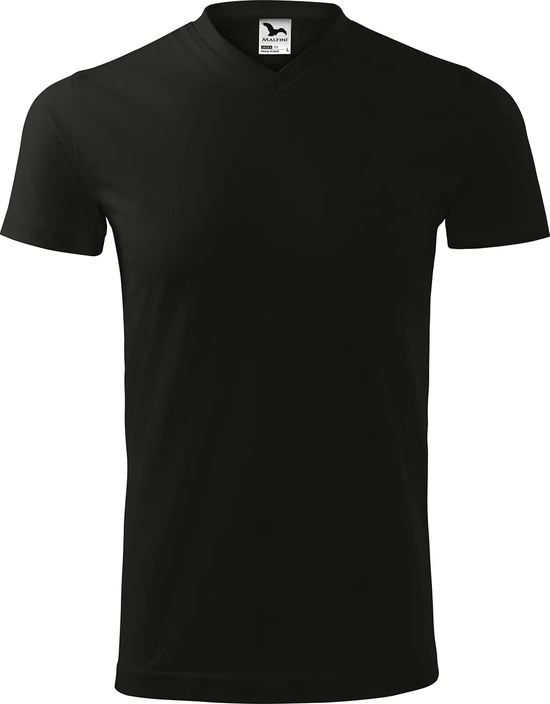 malfini-111-heavy-v-neck-t-shirt-schwarz-front-2 MALFINI T-Shirt Heavy V-Neck 111