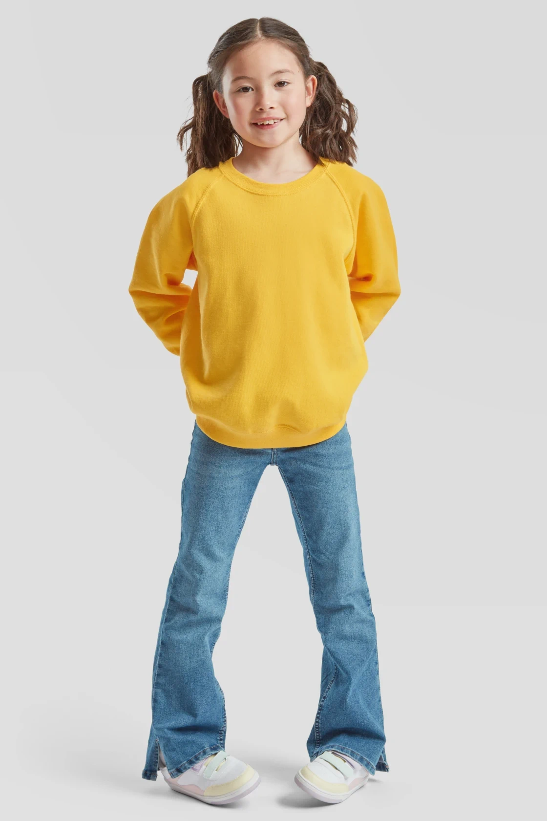 fruit-of-the-loom-62-039-0-kids-classic-raglan-sweatshirt-sunflower-model-3 F.O.L. Classic Raglan Sweat Kids