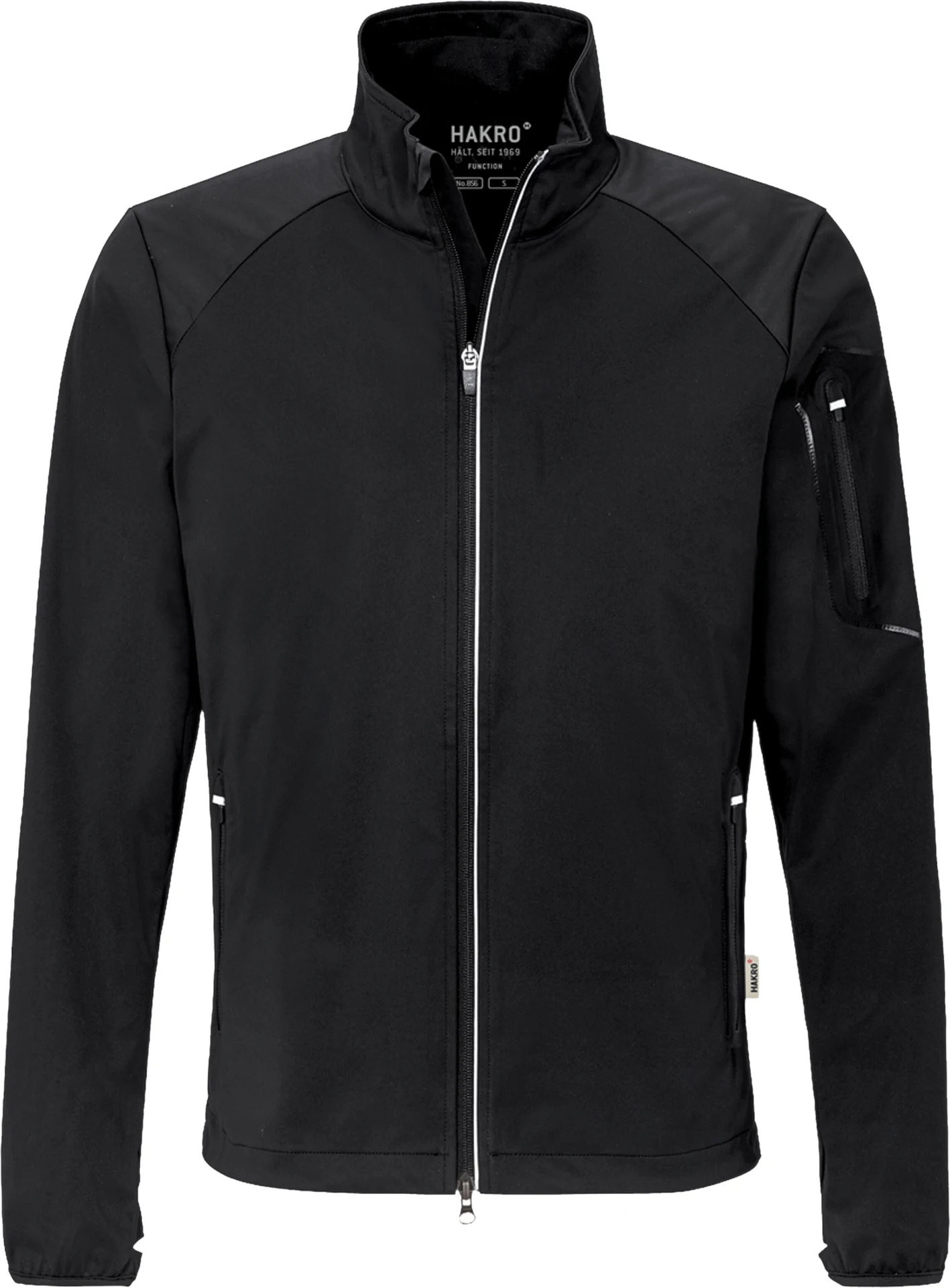 hakro-856-light-softshelljacke-schwarz-front-1 HAKRO Light-Softshell-Jacke 856 Brantford