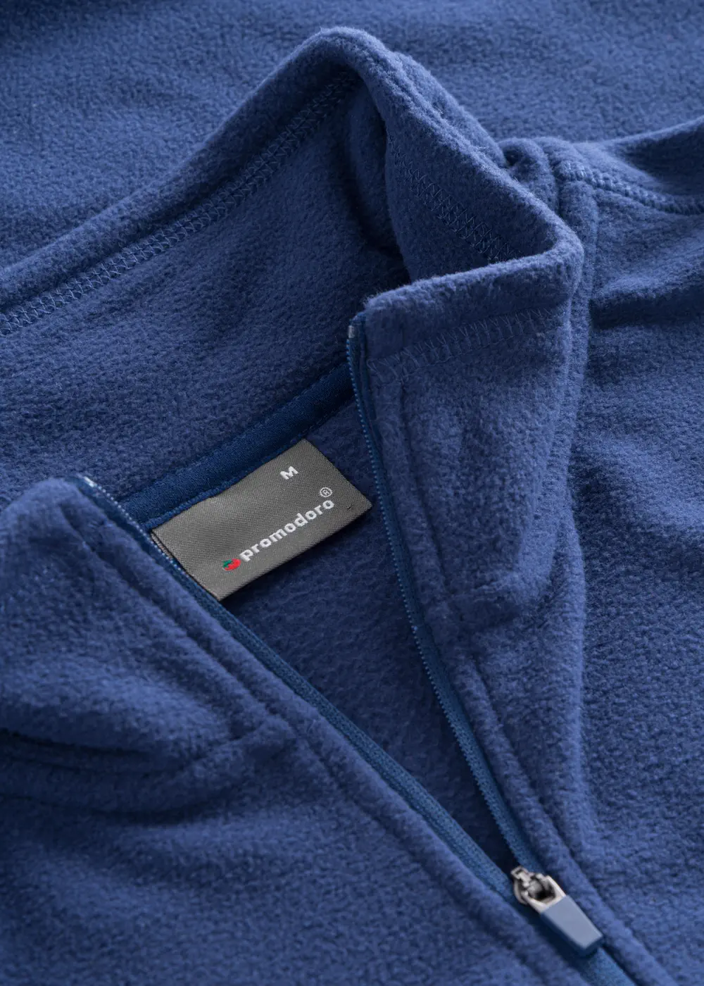 promodoro-7921-mens-recycled-fleece-troyer-frenchnavy-detail-7 Promodoro Men´s Recycled Fleece Troyer