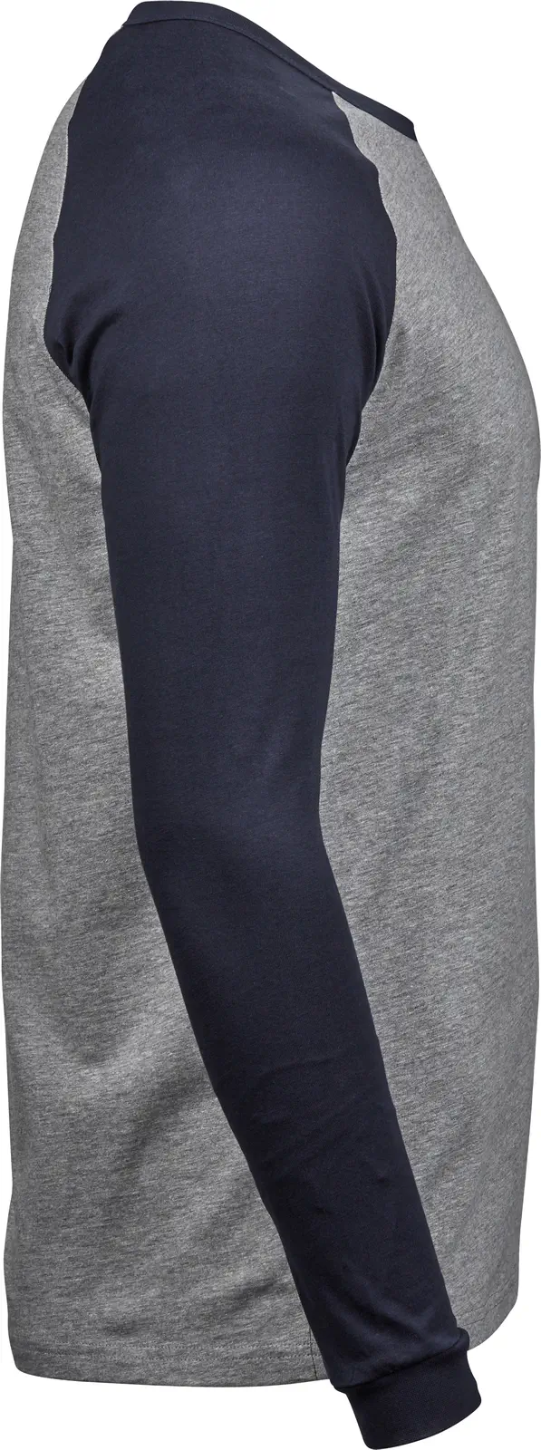 tee-jays-5072-mens-baseball-t-shirt-heather-navy-right-4 TEE JAYS Men's Baseball Tee