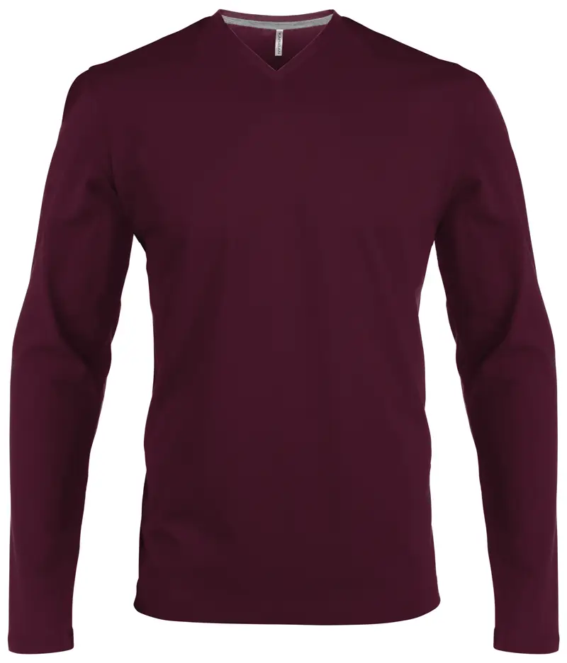Kariban Herren V-Neck T-Shirt langarm