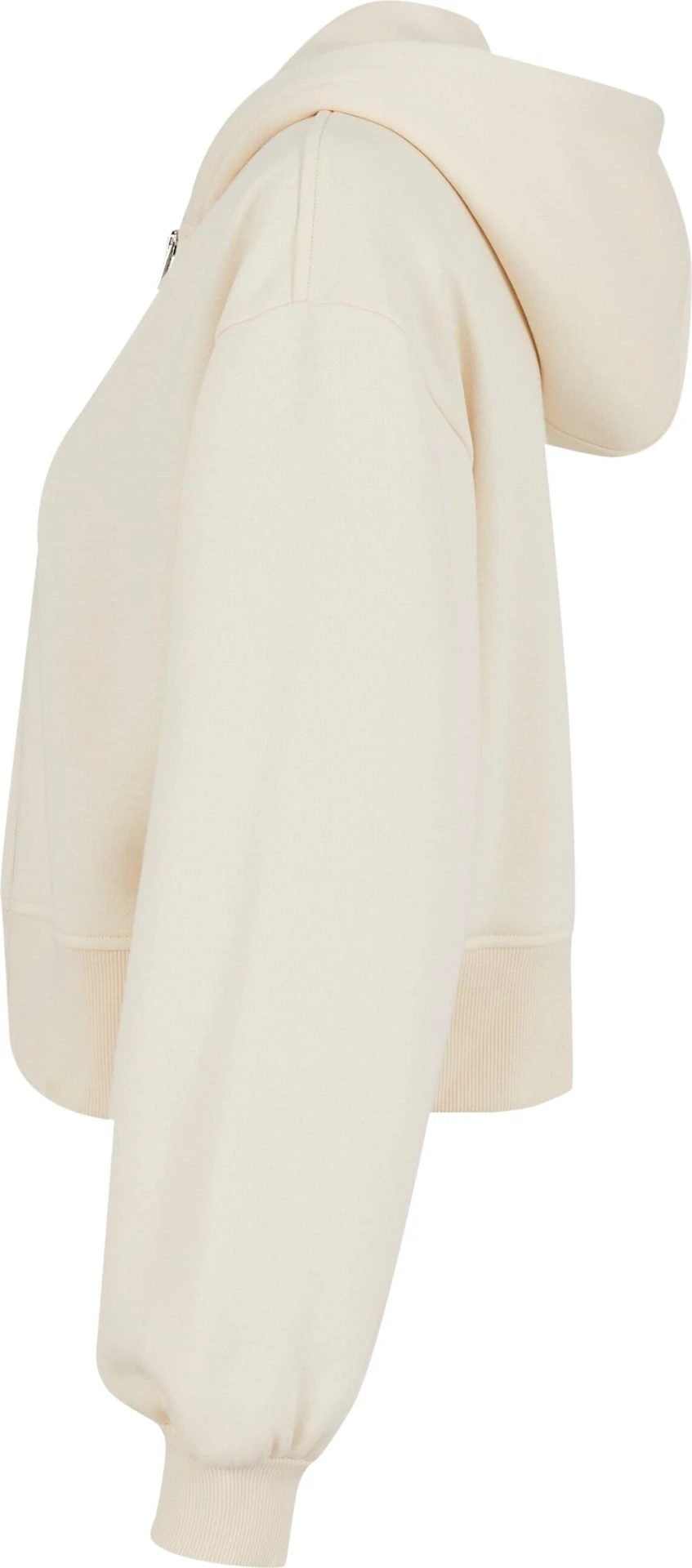 Build Your Brand Ladies Short Oversized Zip Jacket