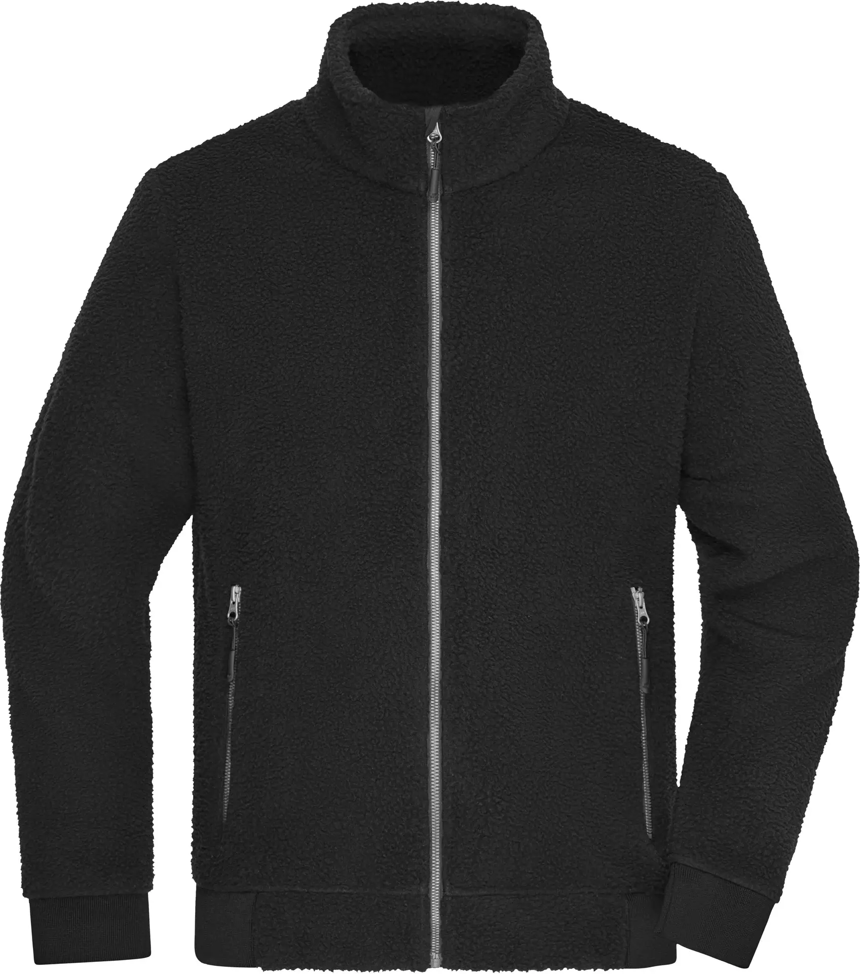 jn1862-sherpa-jacket-black-front-3 James & Nicholson Sherpa Jacket