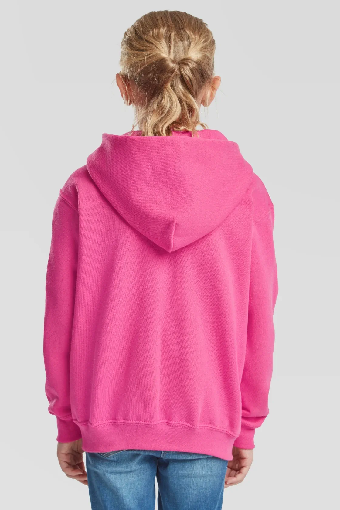 fruit-of-the-loom-62-045-0-kids-classic-hooded-sweat-jacket-fuchsia-model-2 F.O.L. Classic Hooded Sweat Jacket Kids