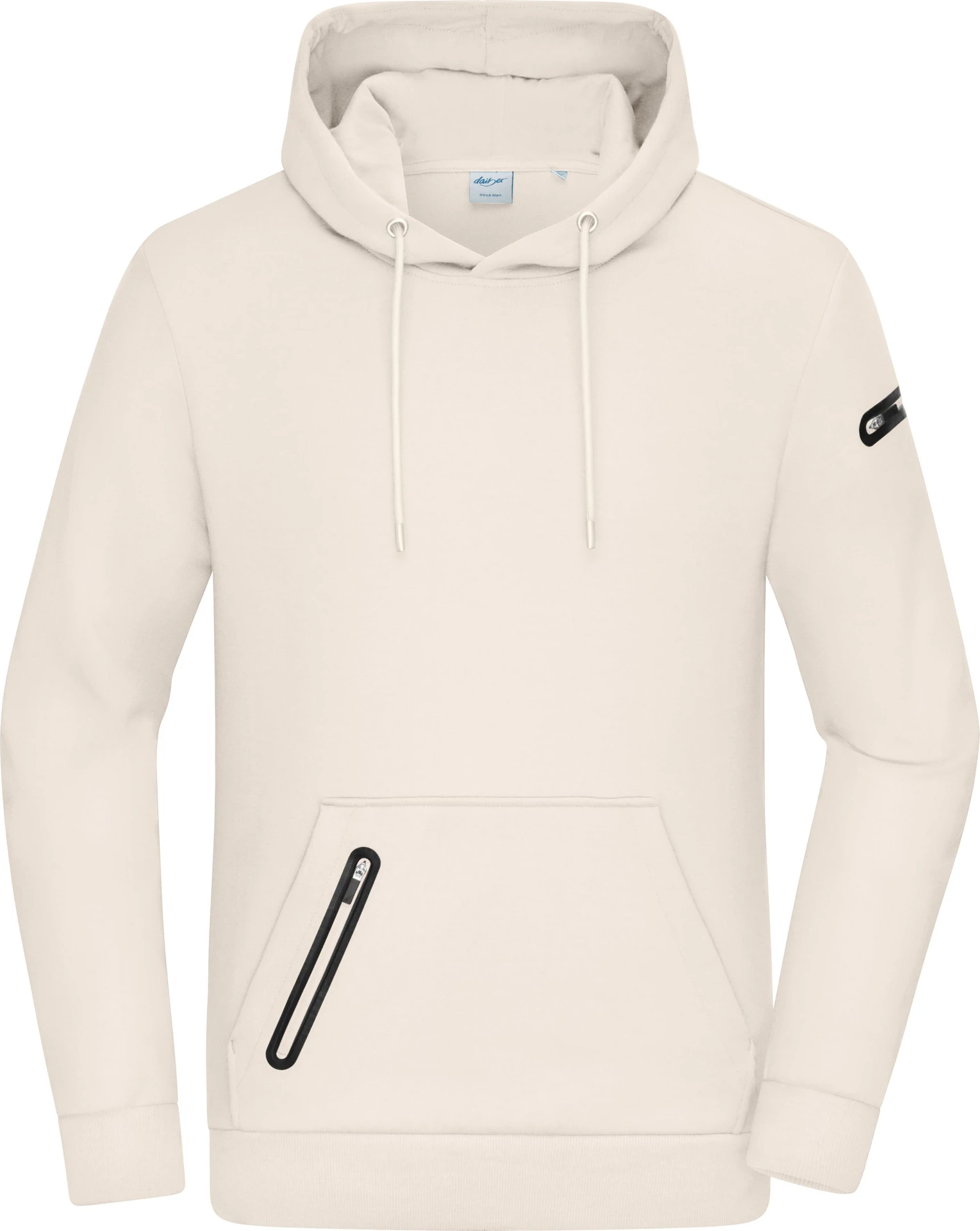 JN8046-mens-hoody-interlock-sandstone-front-3 James & Nicholson Men´s Hoodie Interlock