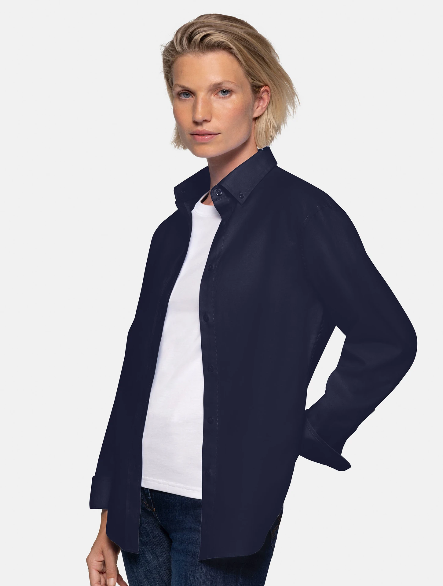 hakro-138-oxford-bluse-tinte-model-0 HAKRO Oxford Bluse 138