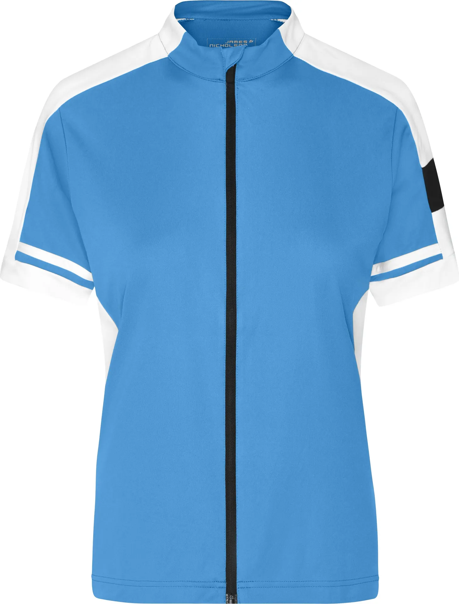 jn453-ladies-bike-t-shirt-full-zip-cobalt-front-3 James & Nicholson Ladies Bike-T Full Zip