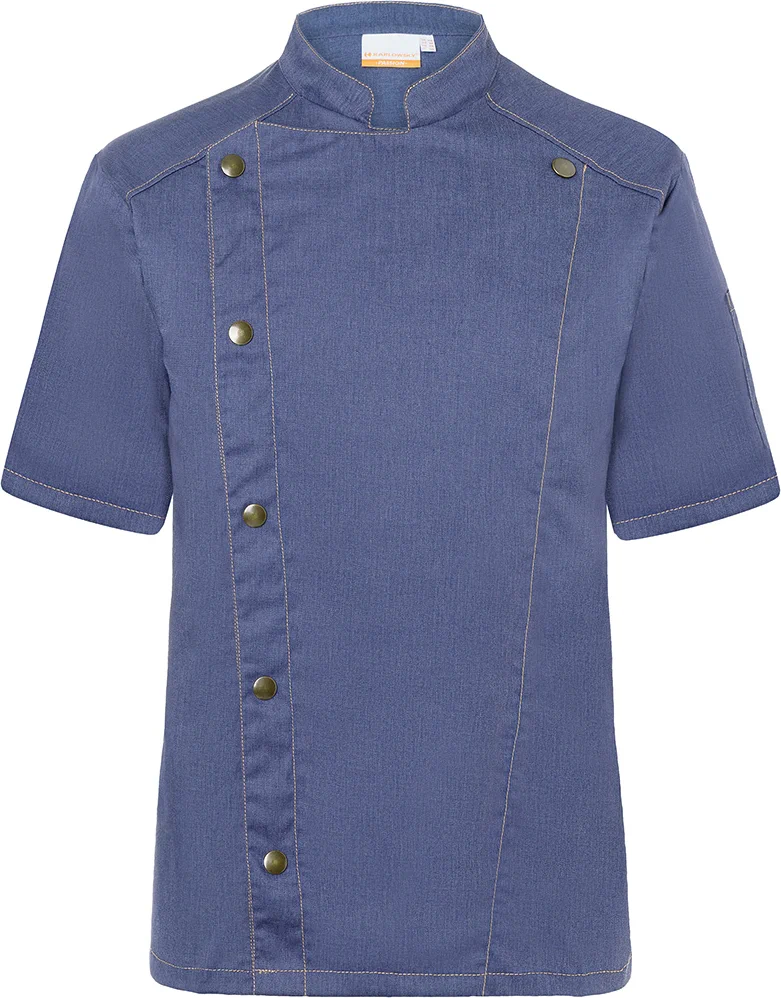 KARLOWSKY Kurzarm Kochjacke Jeans-Style