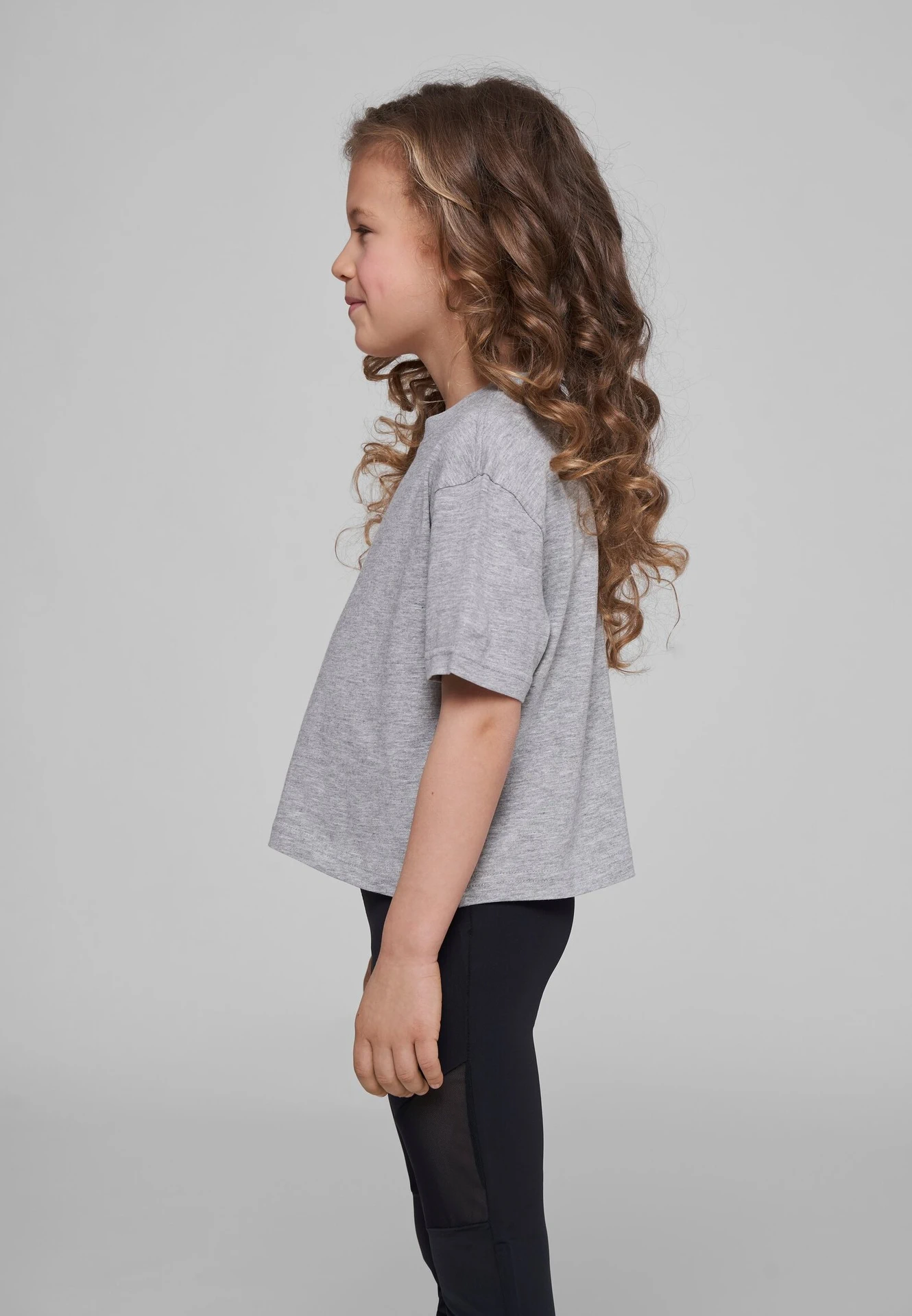 Build Your Brand Girls Cropped Jersey Tee