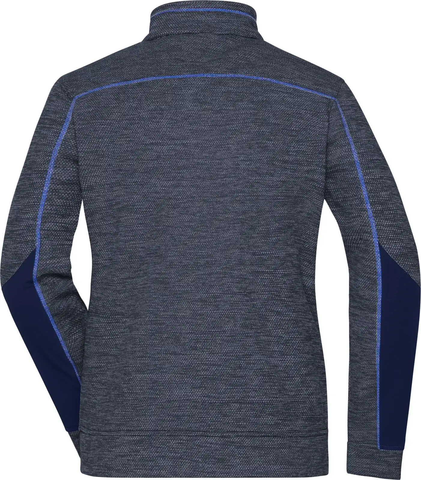 jn1817-ladies-structure-fleece-jacket-navymelange-navy-royal-back-5 James & Nicholson Ladies Structure Fleece Jacket JN1817