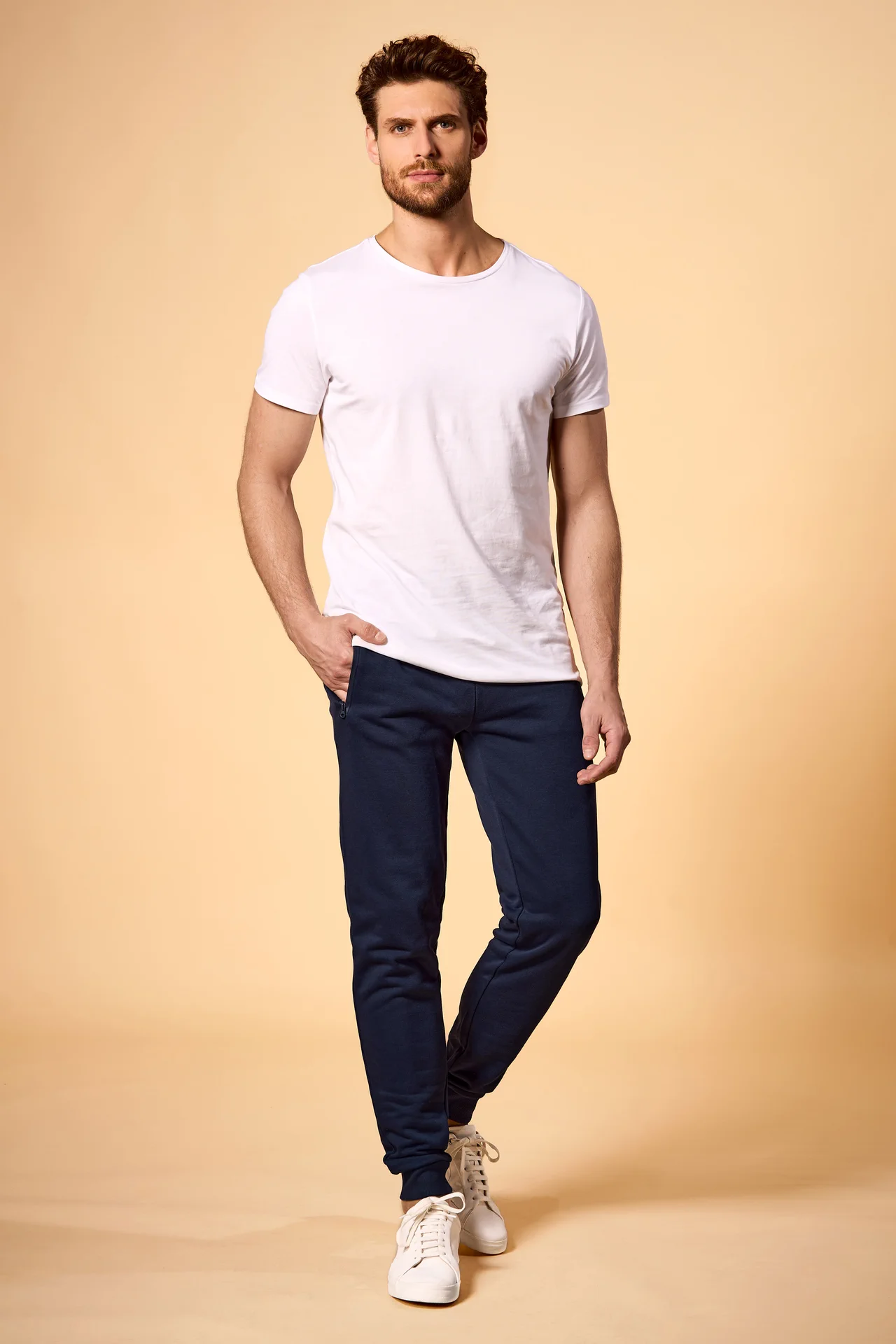 promodoro-1600-mens-pants-frenchnavy-model-1 promodoro Men's Pants