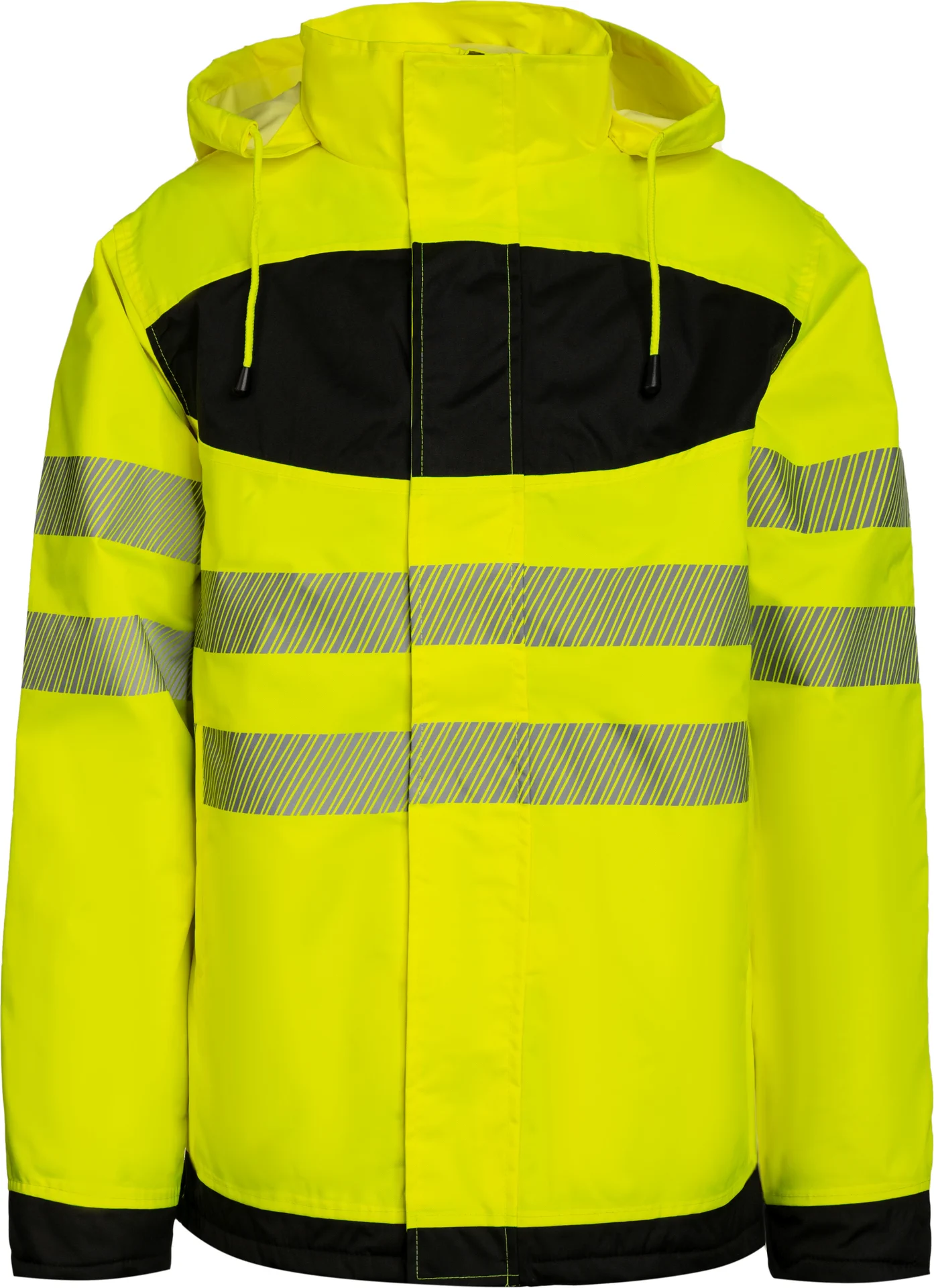 korntex-eosp-eos-hi-vis-workwear-parka-with-printing-area-signalyellow-black-front-3 Korntex EOS Hi-Vis Workwear Parka With Printing Area