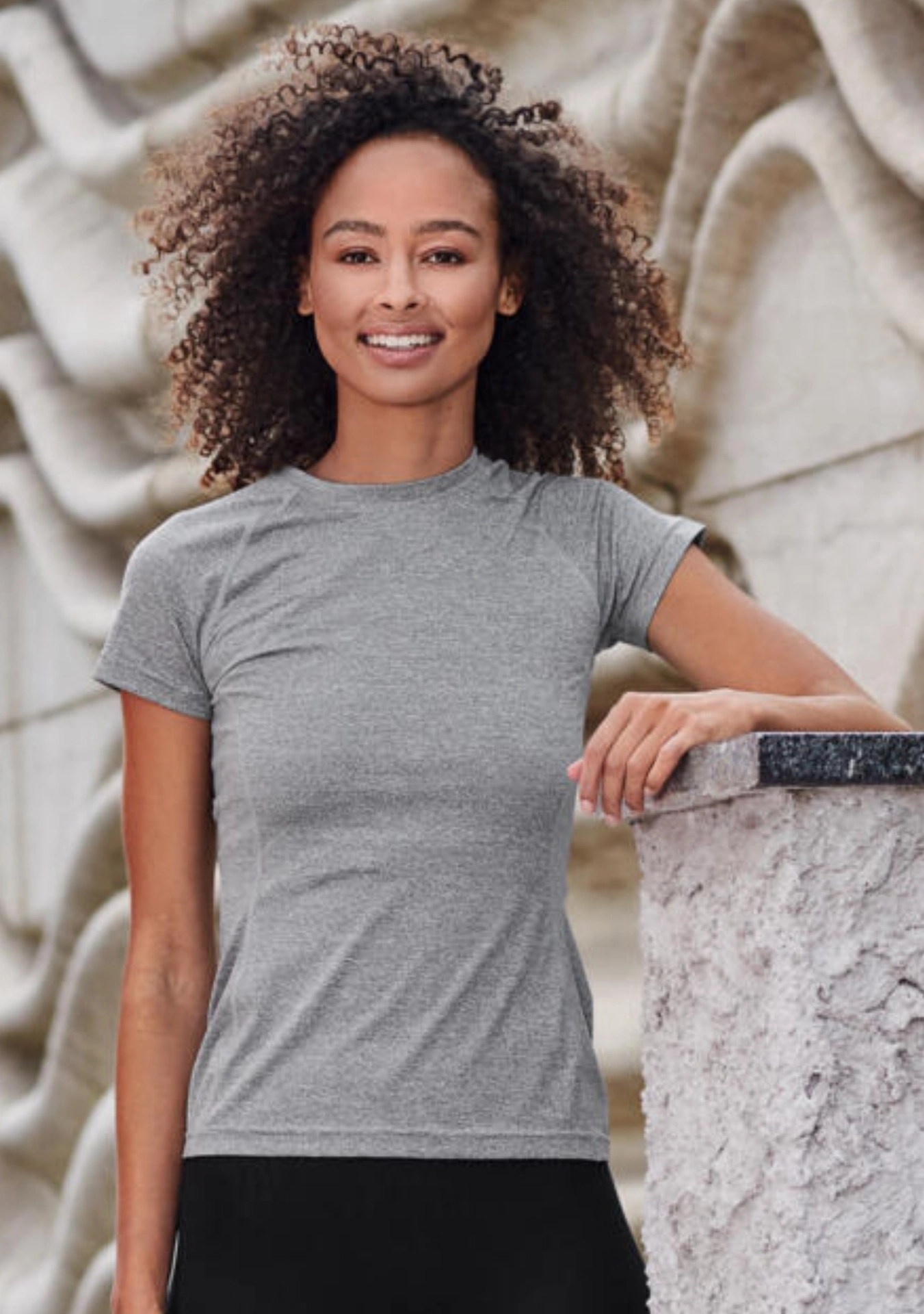 malfini-176-destiny-t-shirt-damen-dunkelgrau-meliert-model-0 MALFINI T-Shirt Damen Destiny 176