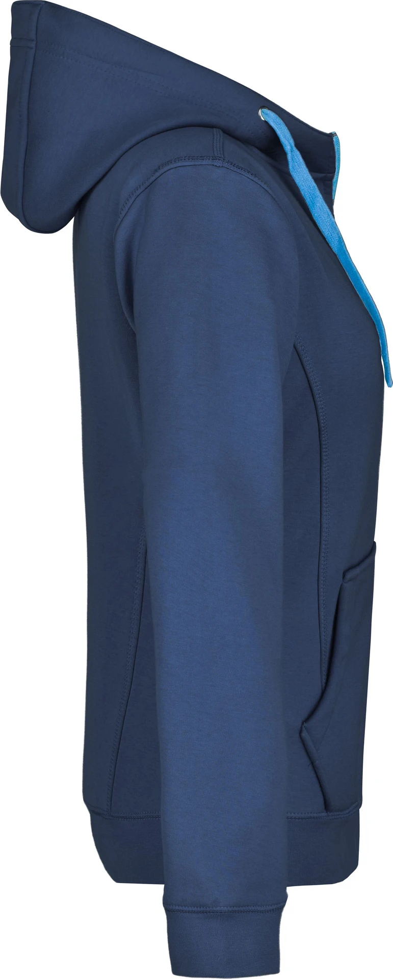 jn354-ladies-doubleface-jacket-navy-aqua-right-6 James & Nicholson Ladies Doubleface Jacket