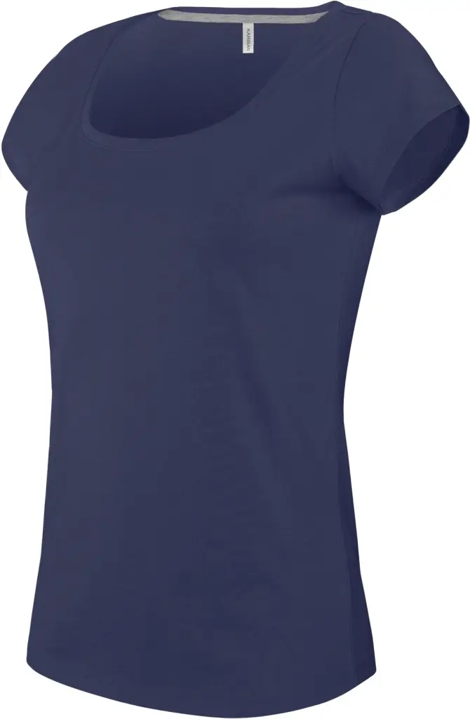 Kariban Damen T-Shirt mit U-Boot Ausschnitt