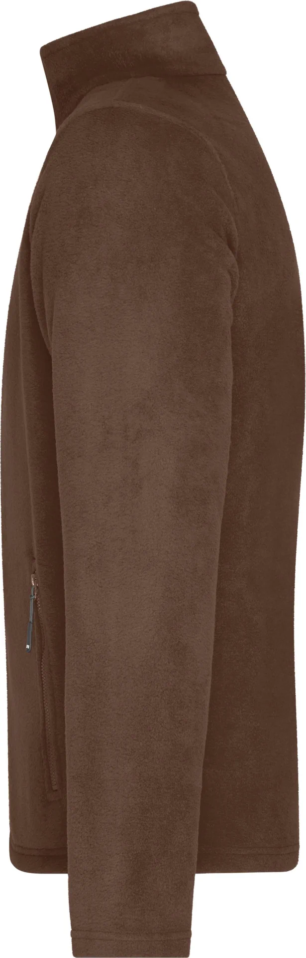 jn782-mens-fleece-jacket-brown-left-4 James & Nicholson Men's Fleecejacket