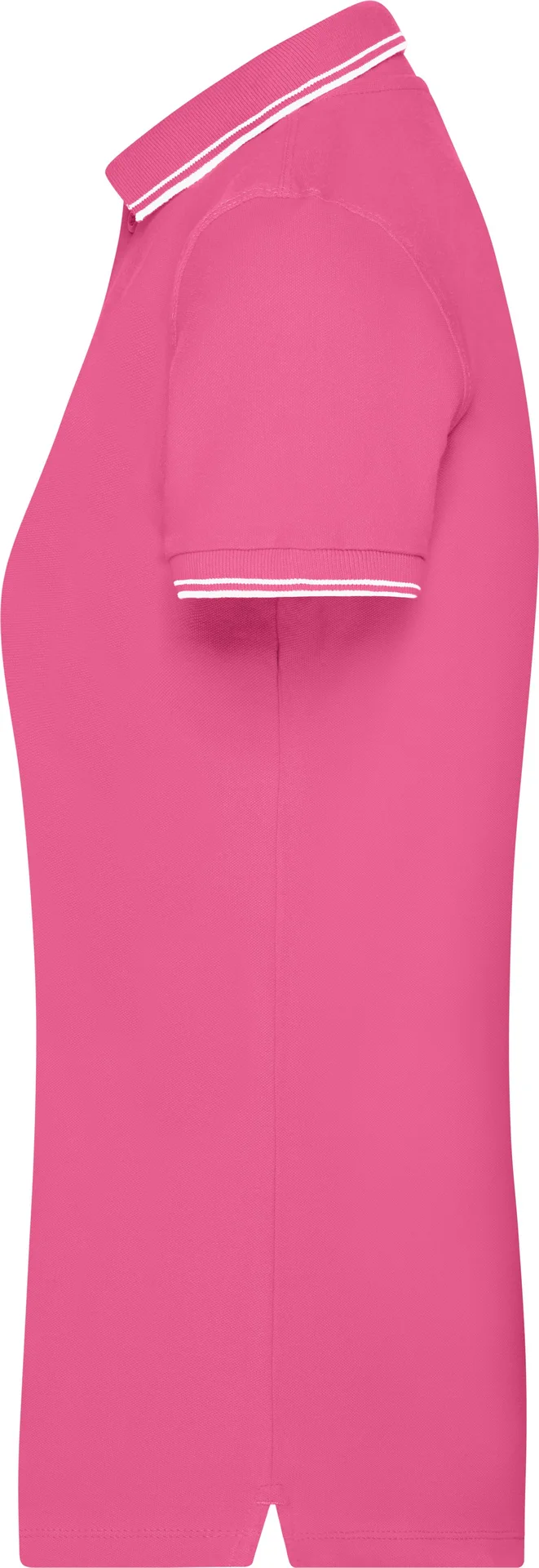 jn985-ladies-poloshirt-pink-white-left-4 James & Nicholson Ladies Piqué Polo