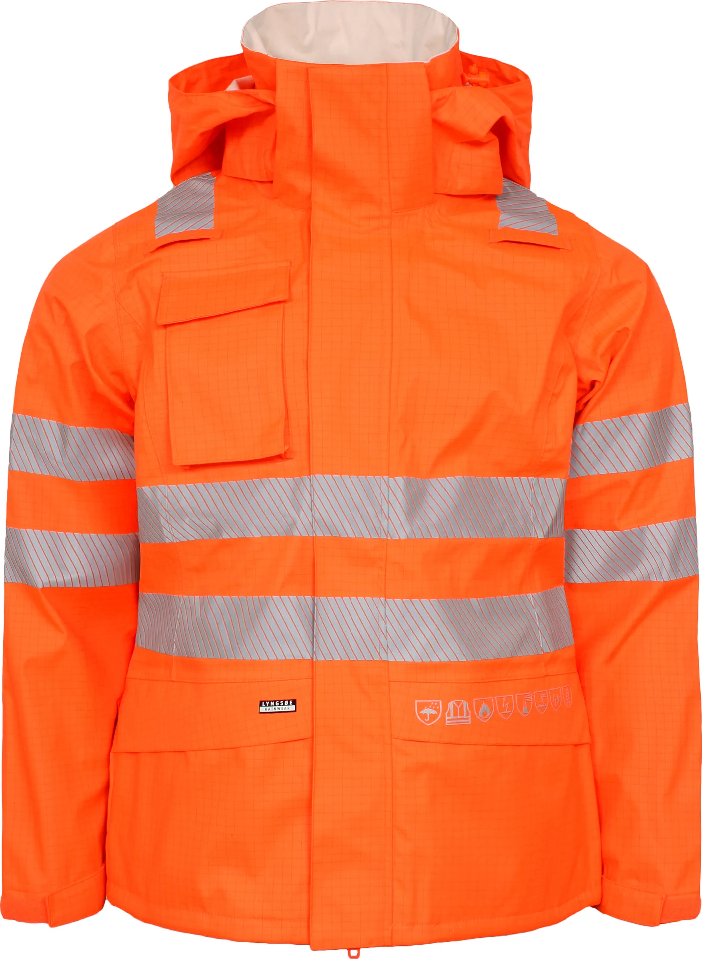 lyngsoe-arc-lr19055-woman-multinorm-hi-vis-jacke-damen-leuchtorange-front-1 Lyngsøe ARC-LR19055 Damen Multinorm Hi-Vis Jacke