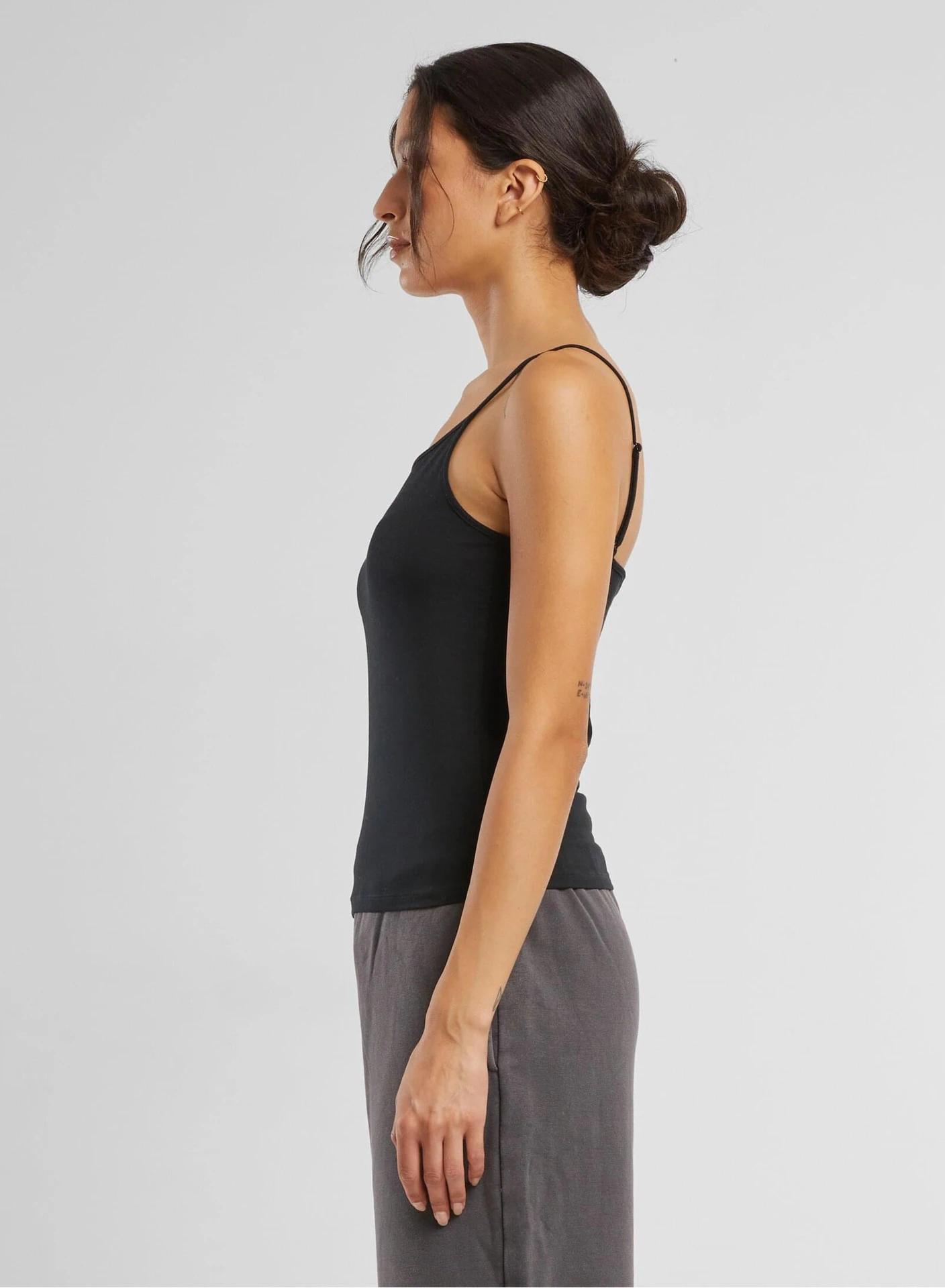 Build Your Brand Ladies Stretch Jersey Short Slim Top