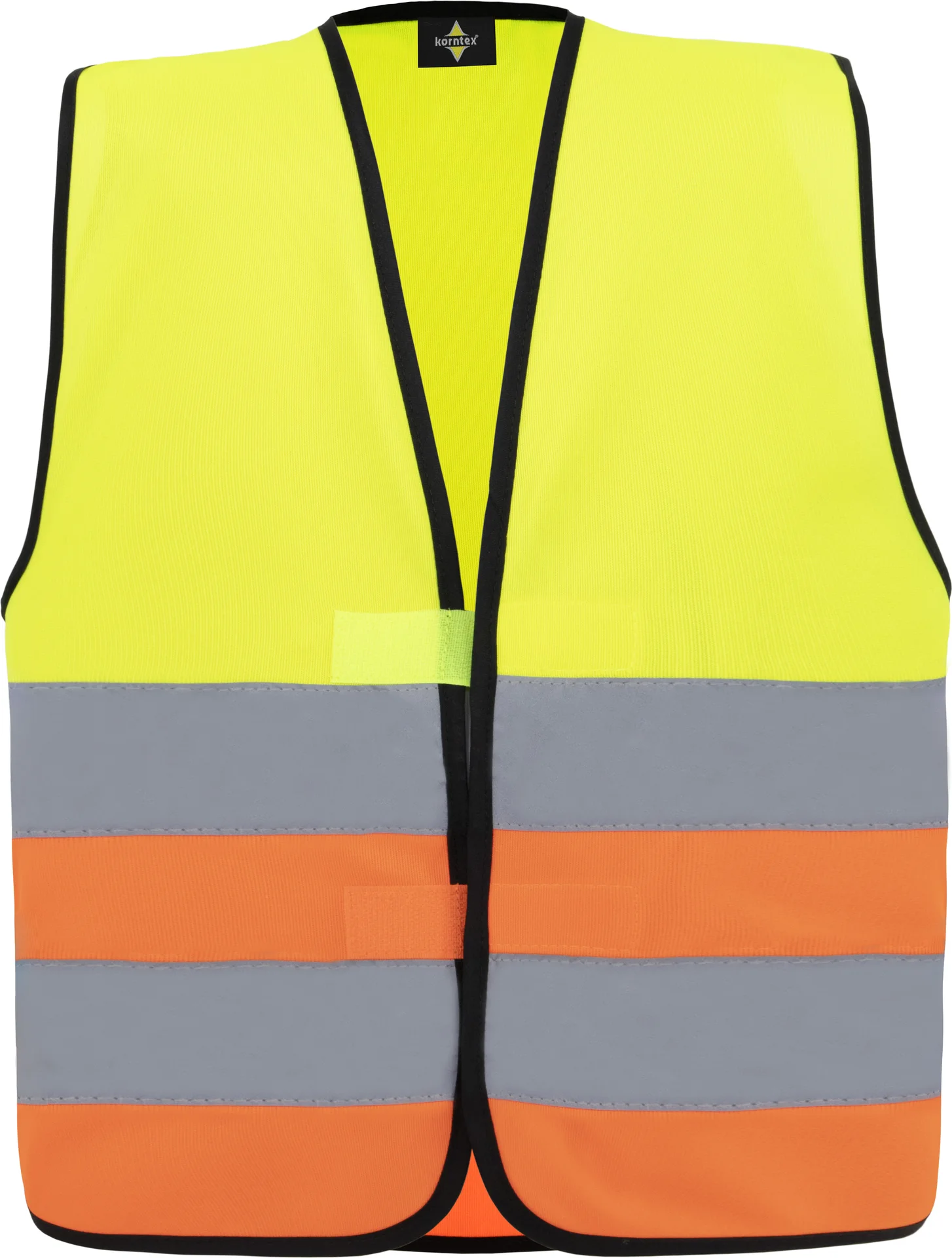 korntex-kw100-kids-hi-vis-functional-safety-vest-aarhus-yellow-orange-front-1 Korntex Kids´ Hi-Vis Functional Safety Vest Aarhus