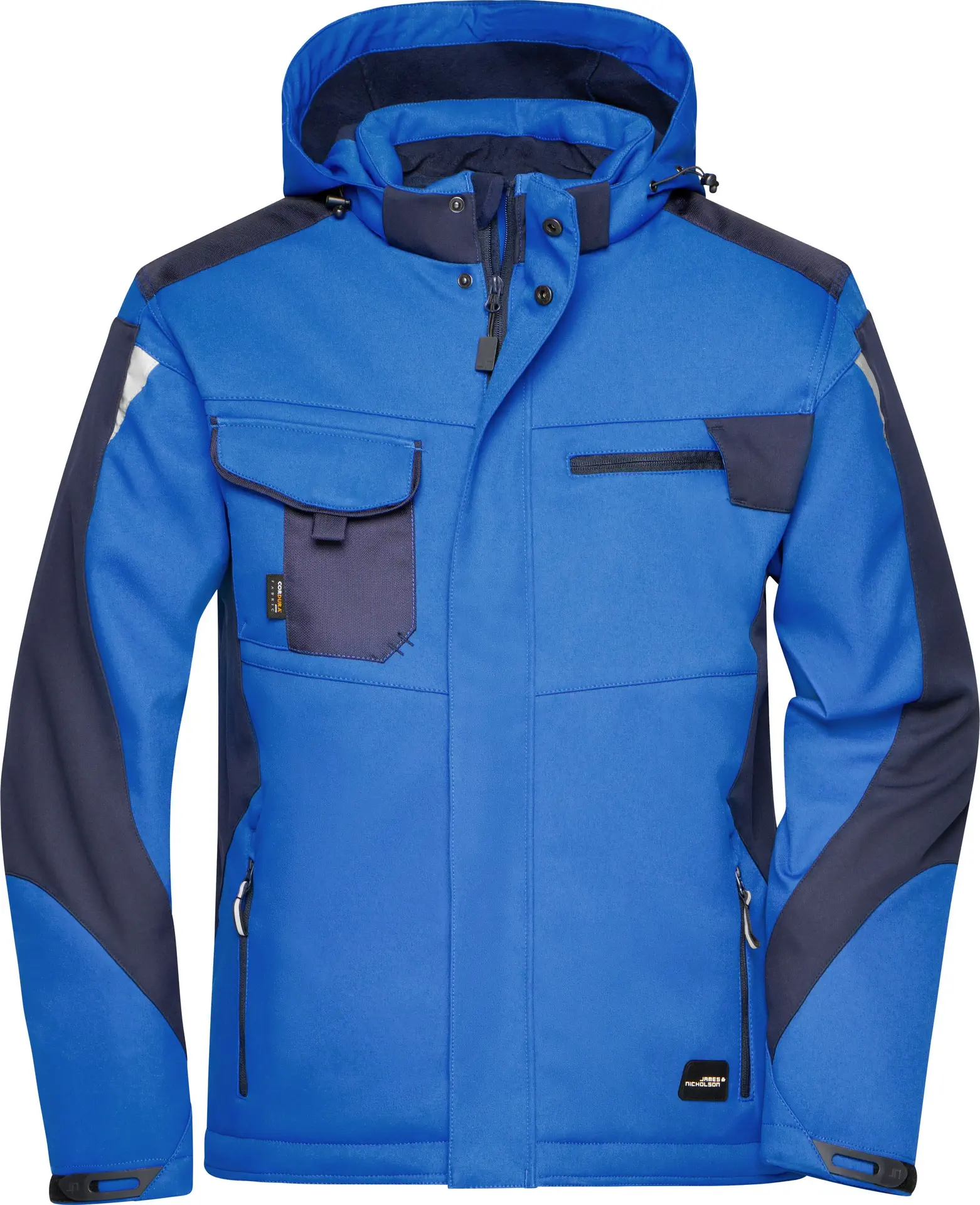 jn824-craftsmen-softshell-jacket-royal-navy-front-3 James & Nicholson Craftsmen Softshell Jacket -Strong-