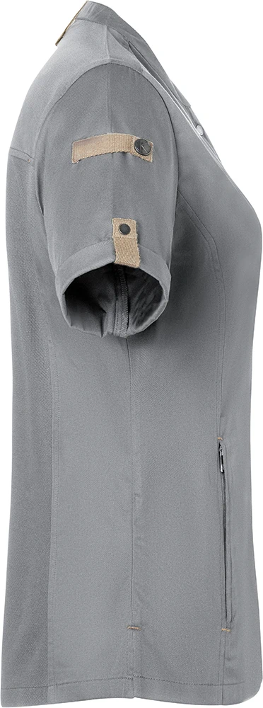 karlowsky-jf27-damenkochjacke-green-generation-kurzarm-platinumgrey-right-6 KARLOWSKY Damenkochjacke Green-Generation Kurzarm