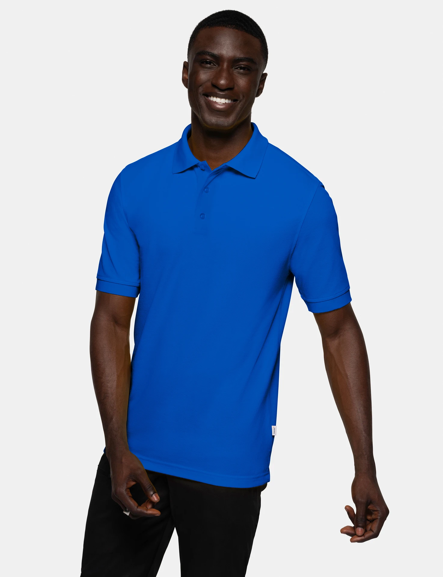 hakro-816-poloshirt-mikralinar-royalblau-model-0 HAKRO Poloshirt 816 Mikralinar®