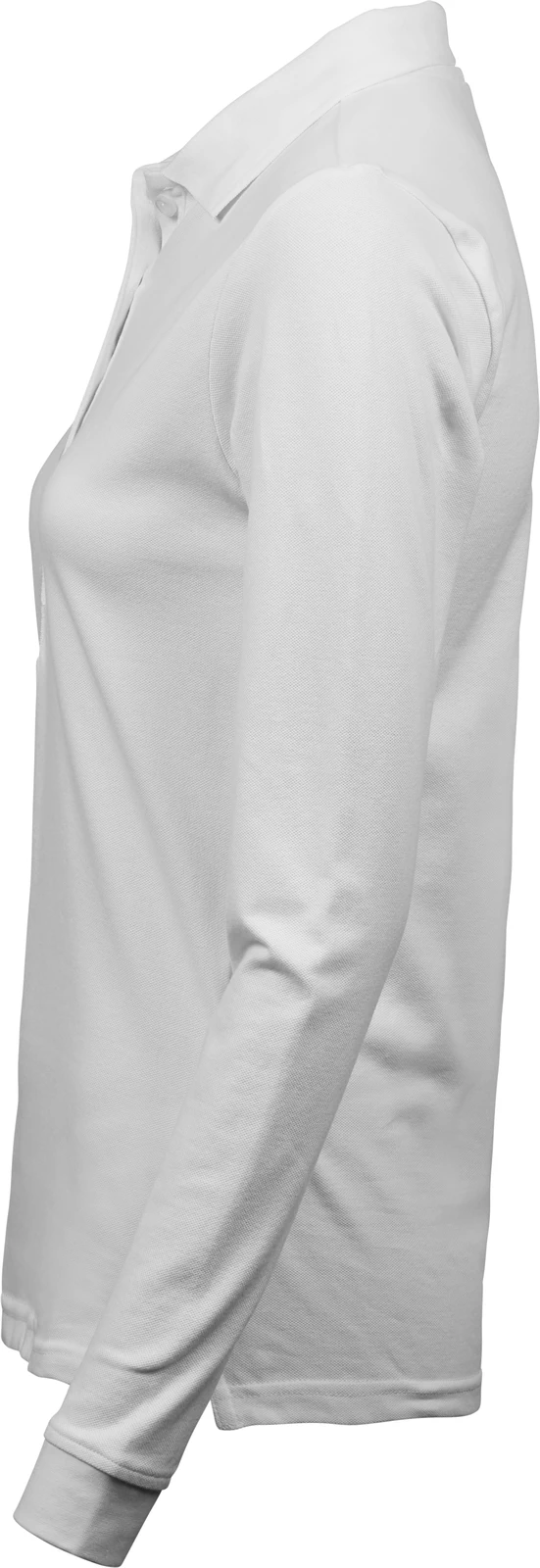 tee-jays-146-womens-luxury-stretch-long-sleeve-poloshirt-white-left-2 Tee Jays Ladies Luxury Stretch Long Sleeve Polo